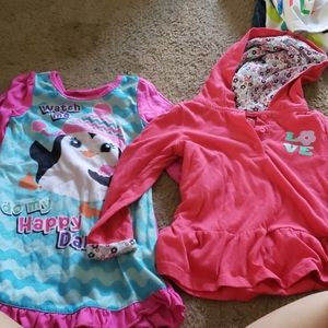 Night dress and long sleeve shirt